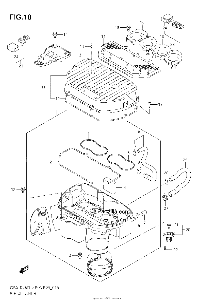Diagrama de AIR CLEANER