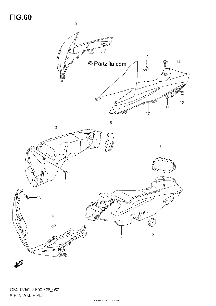Diagrama de AIR INTAKE PIPE