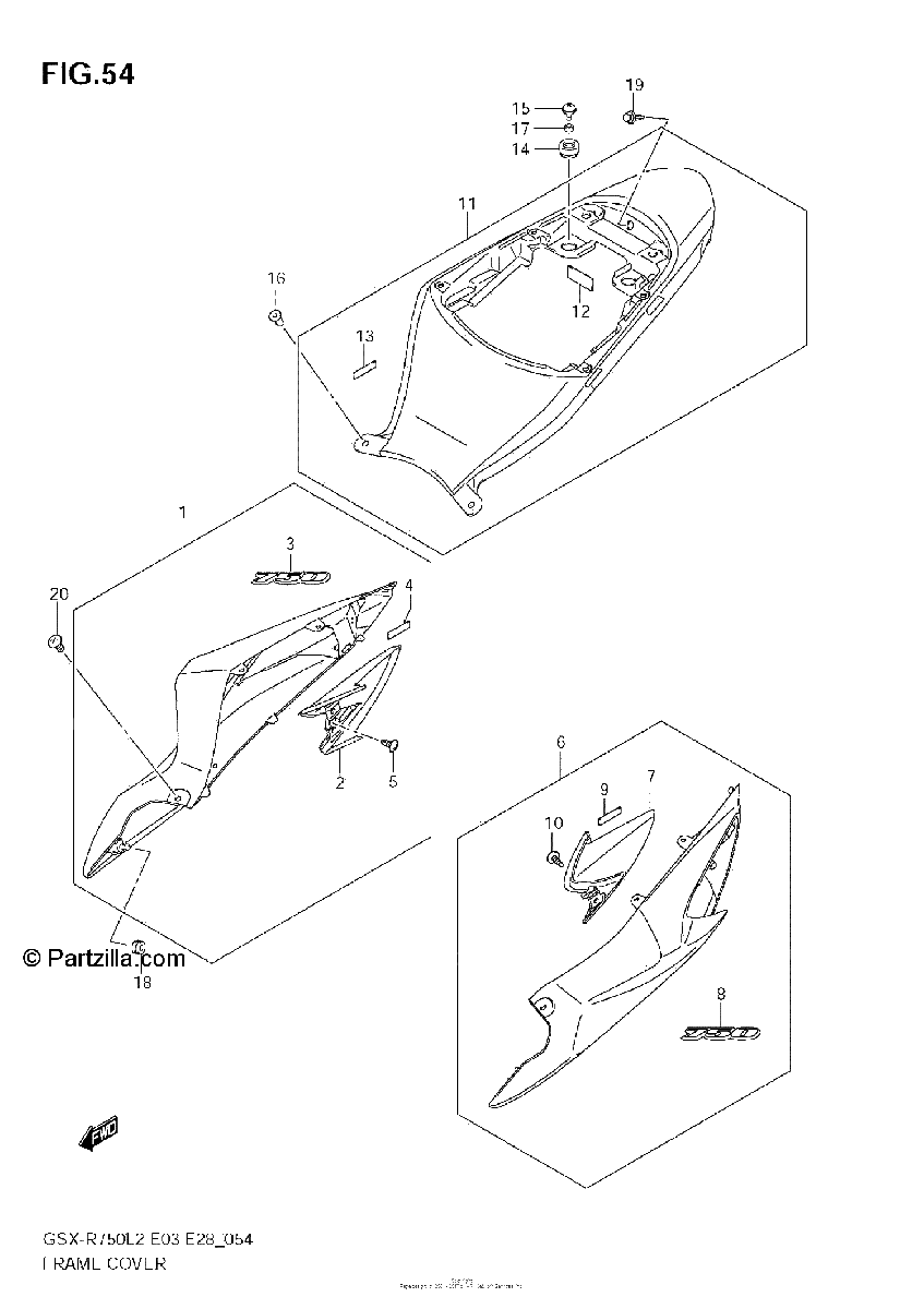 Diagrama de FRAME COVER