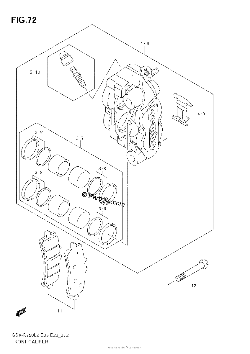 Diagrama de FRONT CALIPER