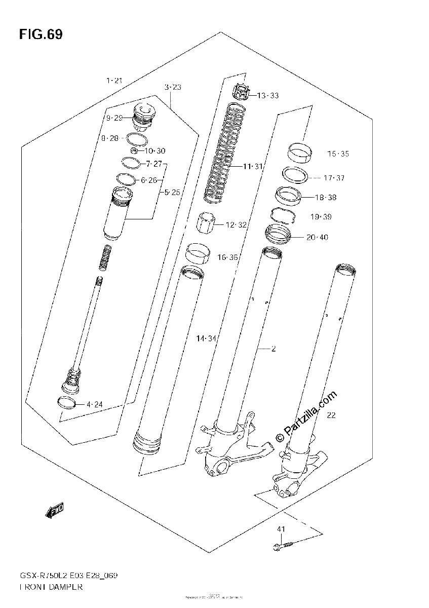 Diagrama de FRONT DAMPER