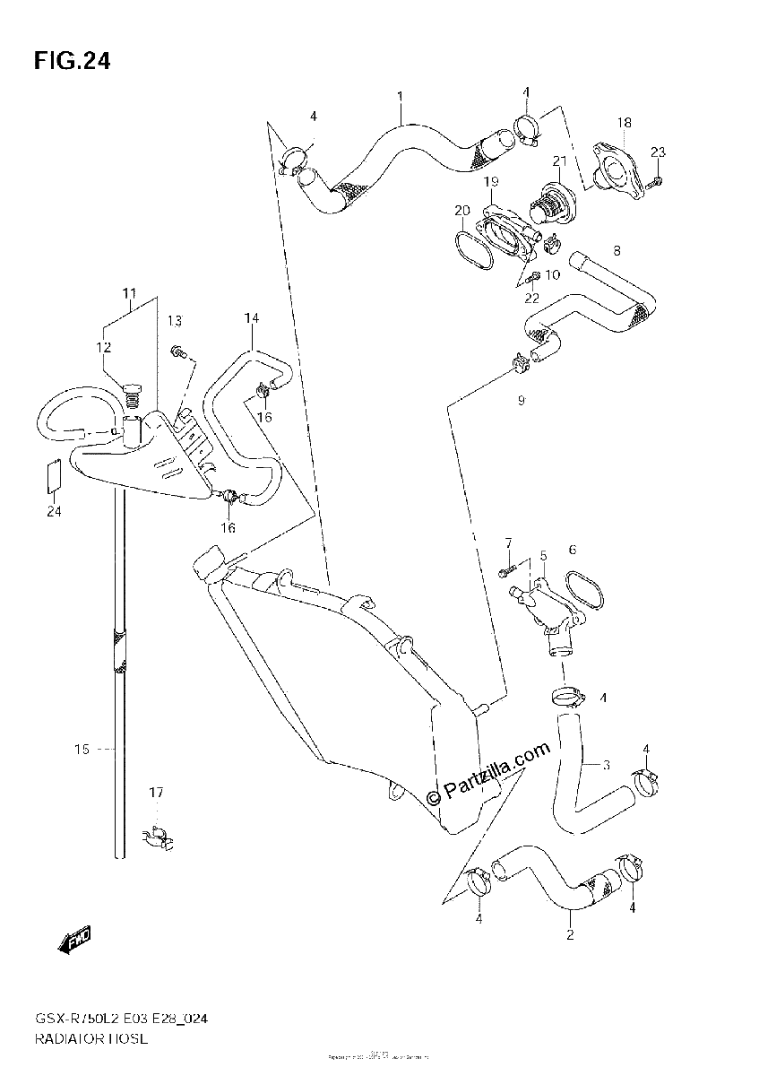 Diagrama de RADIATOR HOSE