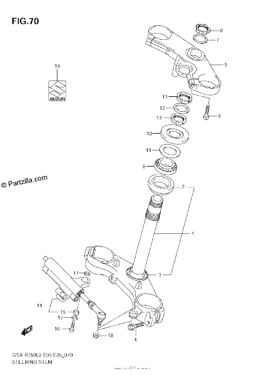 Diagrama de STEERING STEM
