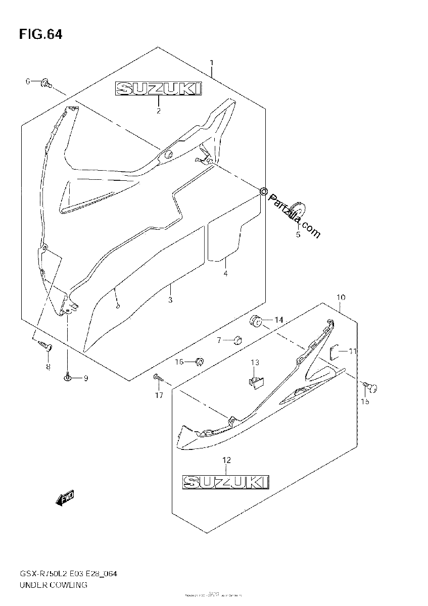 Diagrama de UNDER COWLING