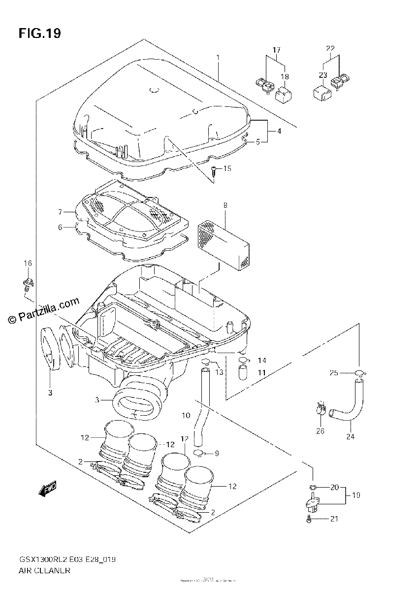 Diagrama de AIR CLEANER