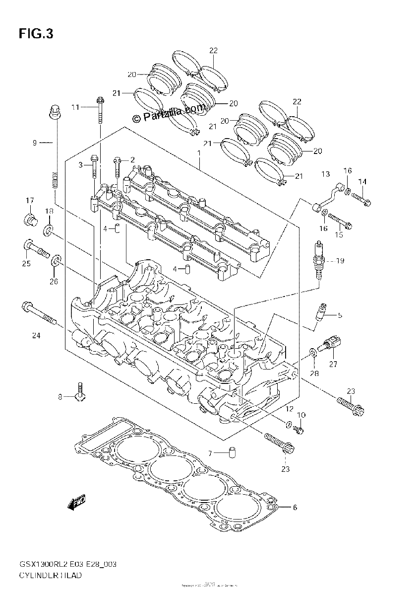 Diagrama de CYLINDER HEAD