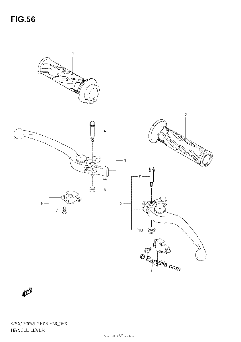 Diagrama de HANDLE LEVER