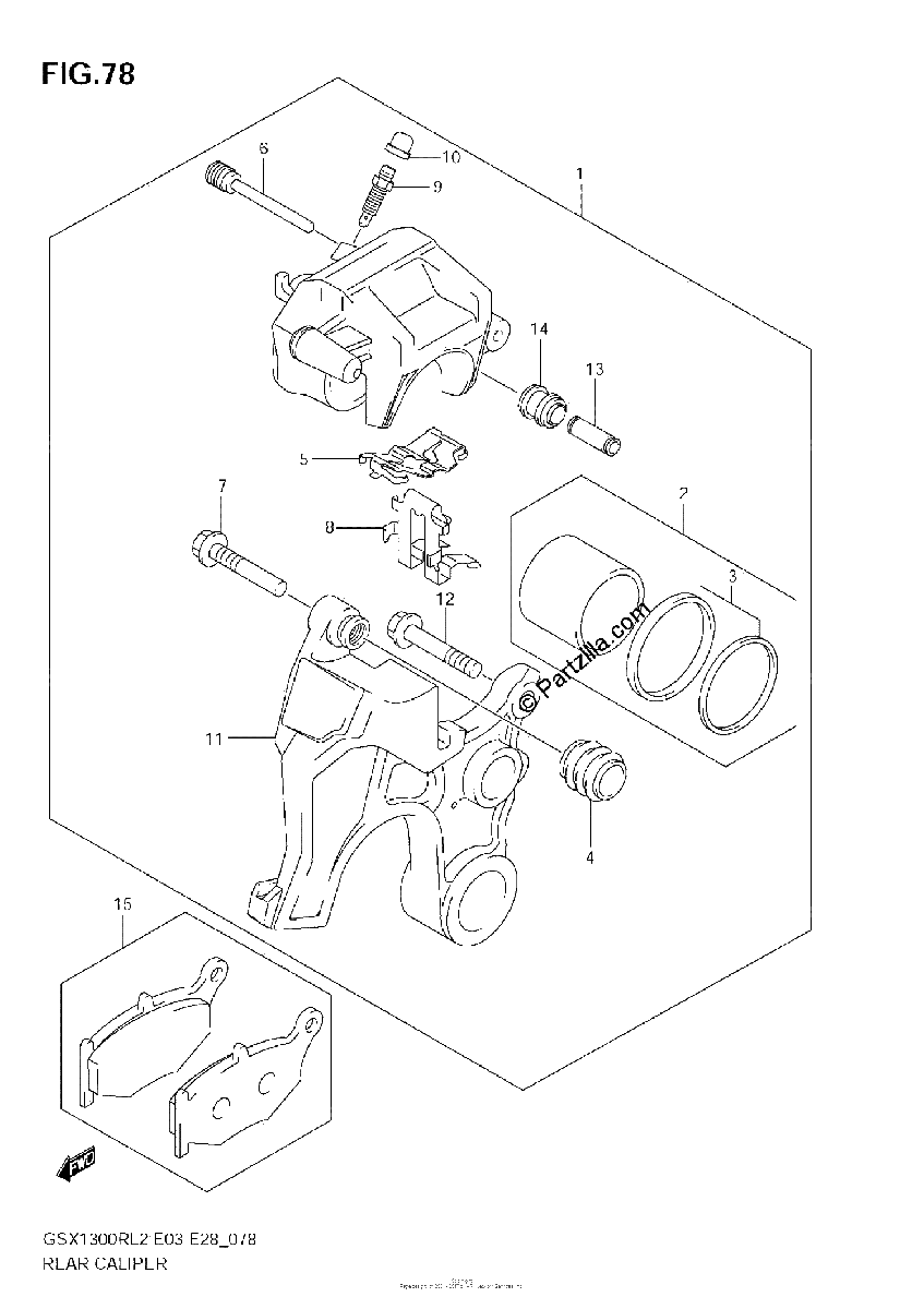 Diagrama de REAR CALIPER
