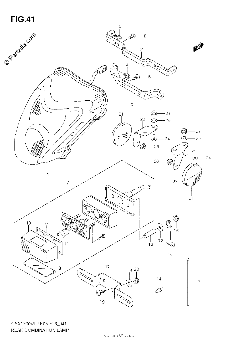 Diagrama de REAR COMBINATION LAMP