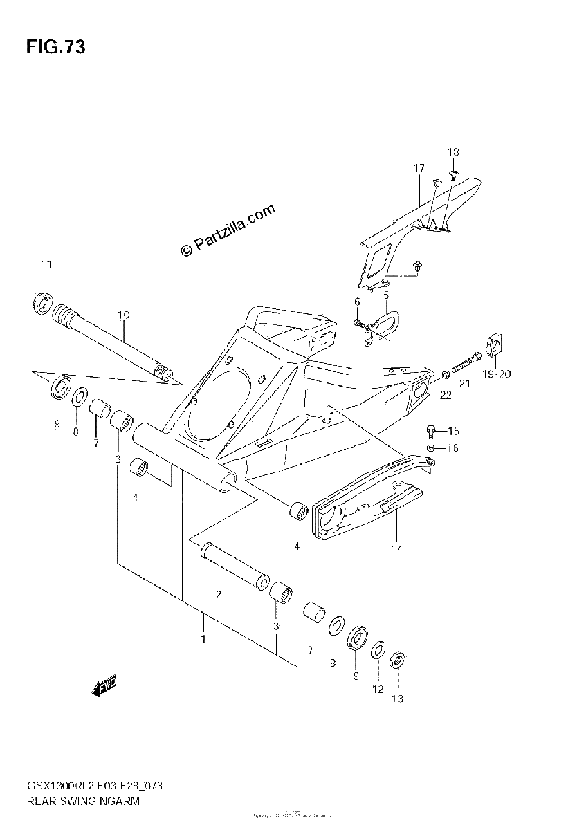 Diagrama de REAR SWINGINGARM