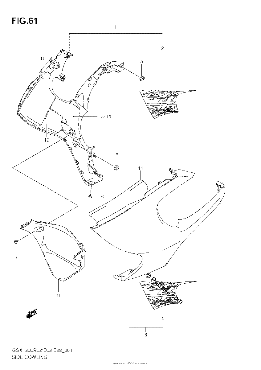 Diagrama de SIDE COWLING