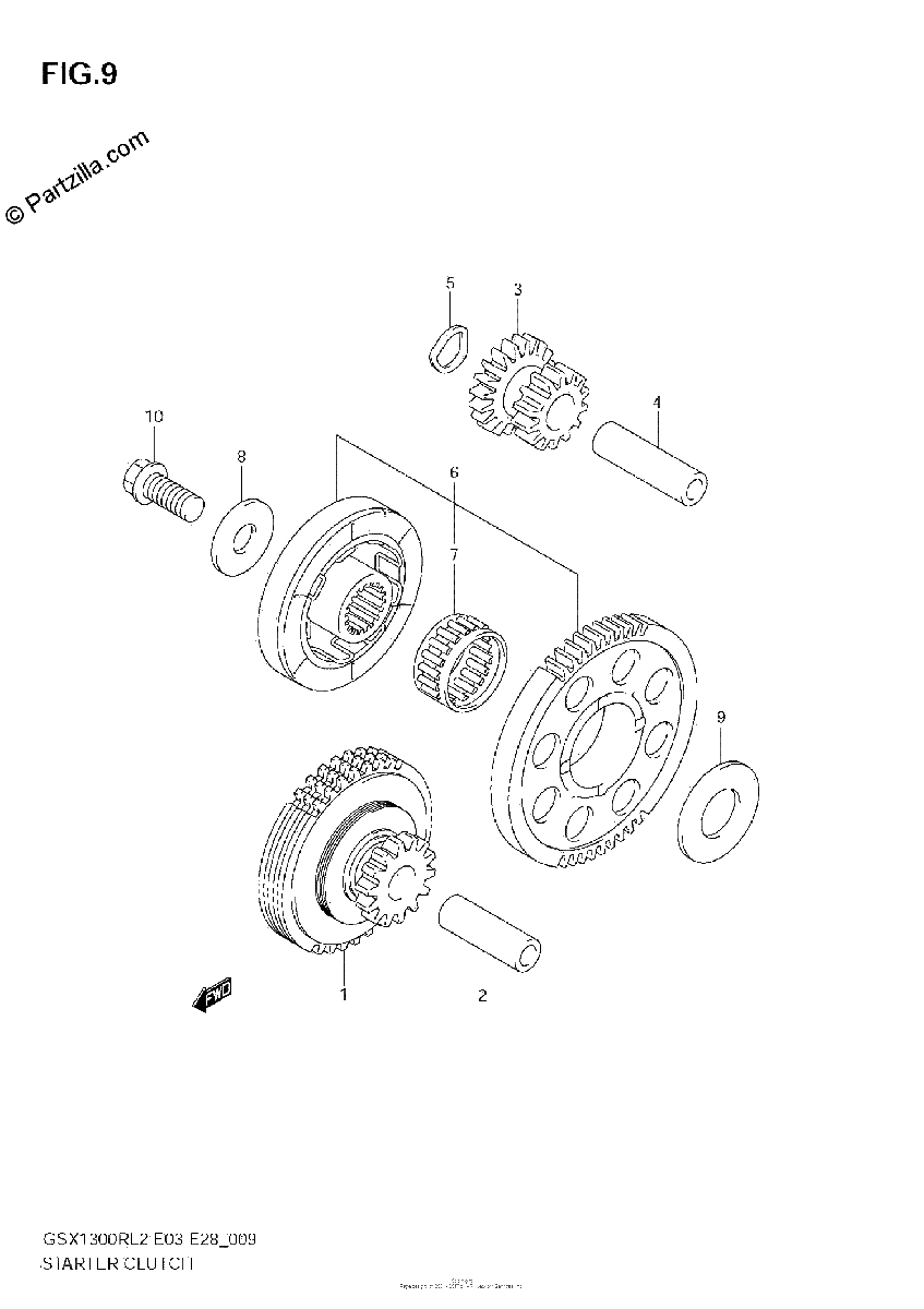 Diagrama de STARTER CLUTCH