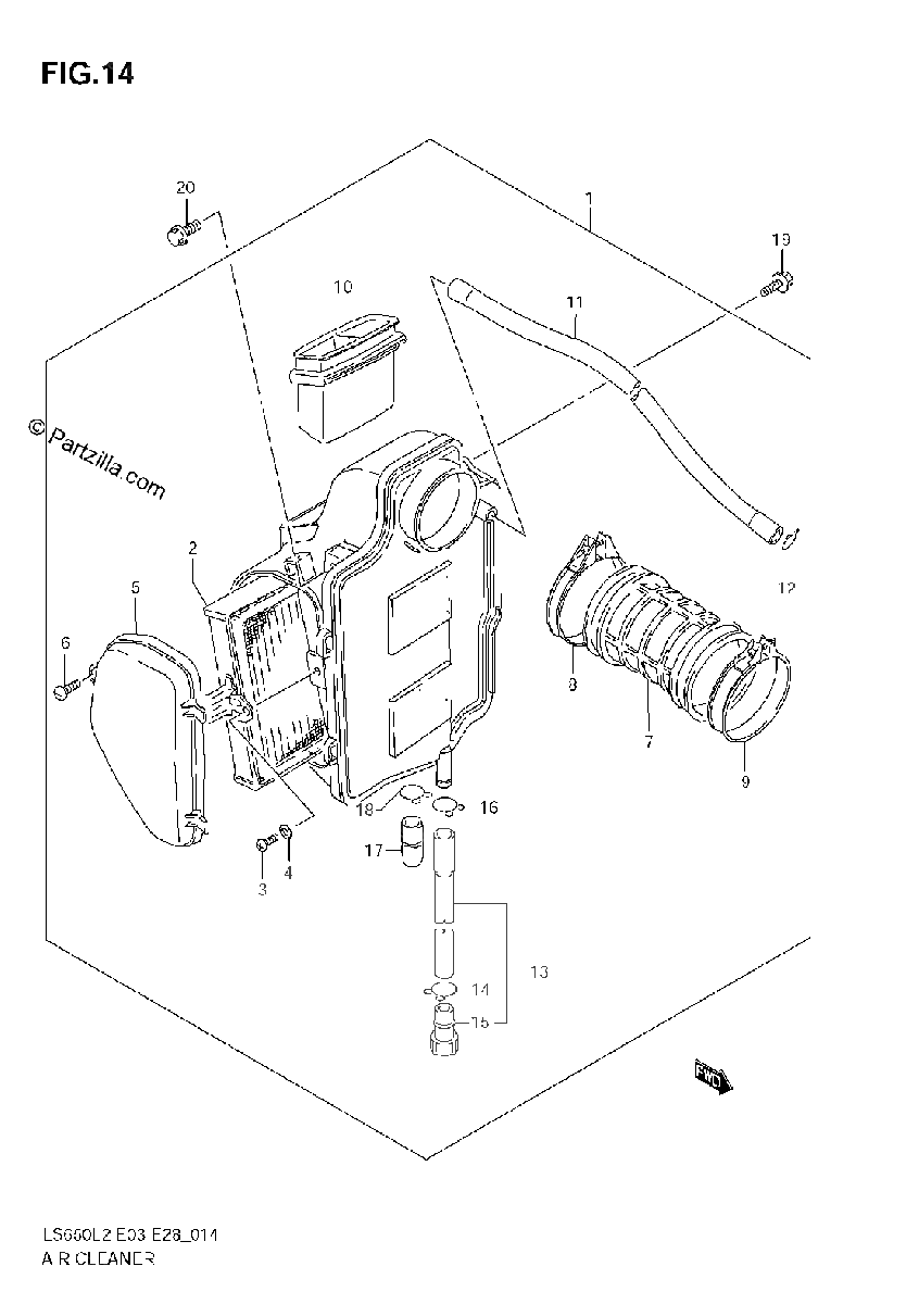 Diagrama de AIR CLEANER