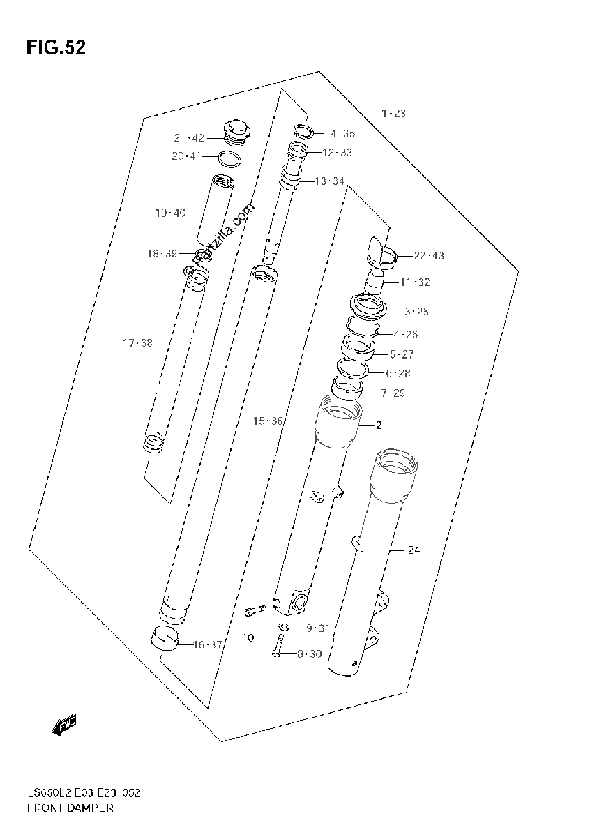 Diagrama de FRONT DAMPER