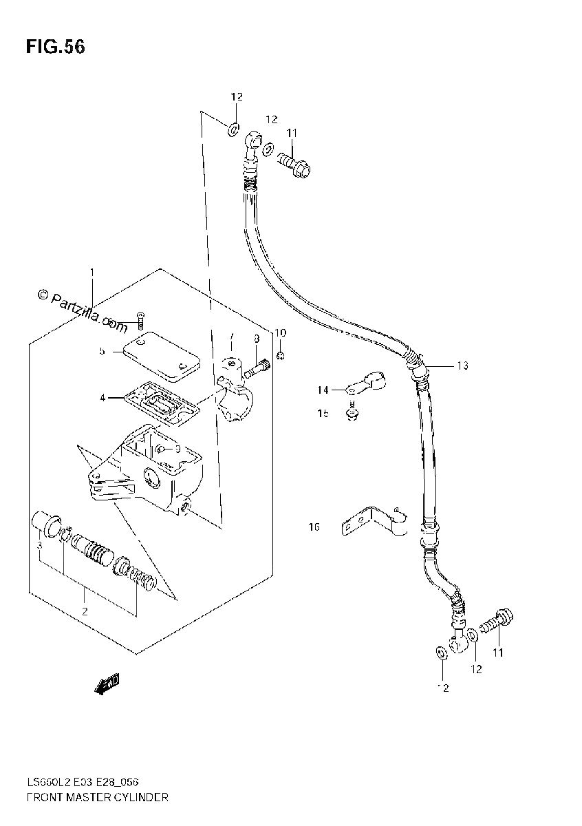 Diagrama de FRONT MASTER CYLINDER