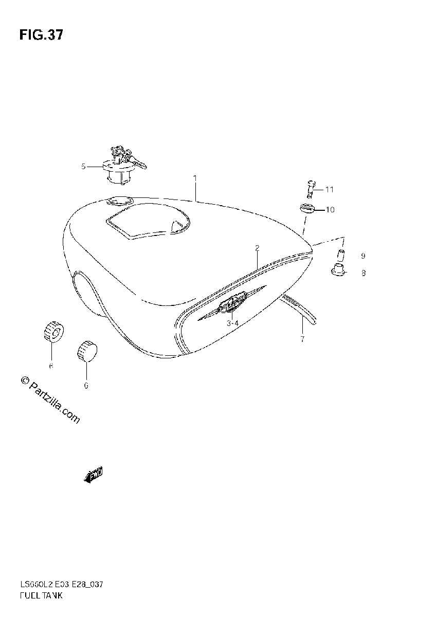 Diagrama de FUEL TANK E03