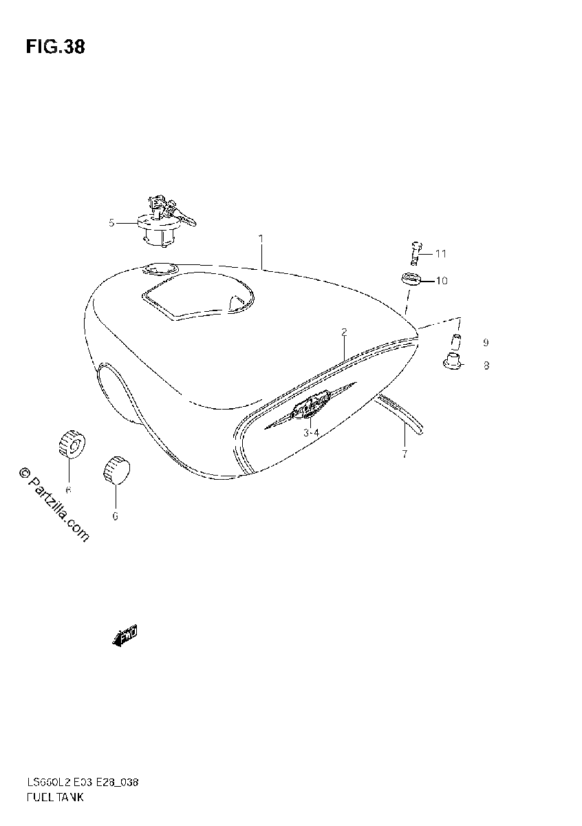 Diagrama de FUEL TANK E28