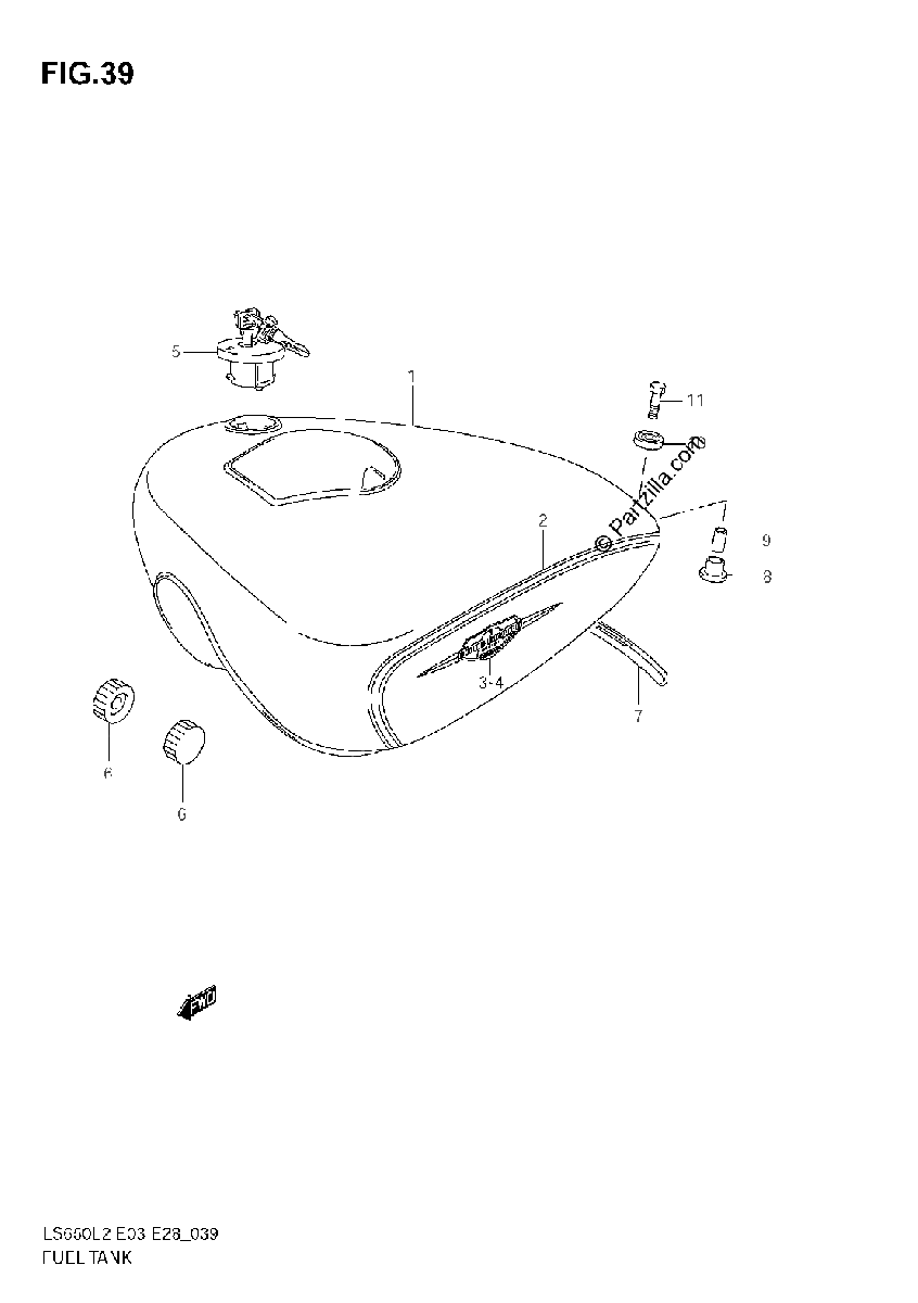 Diagrama de FUEL TANK E33
