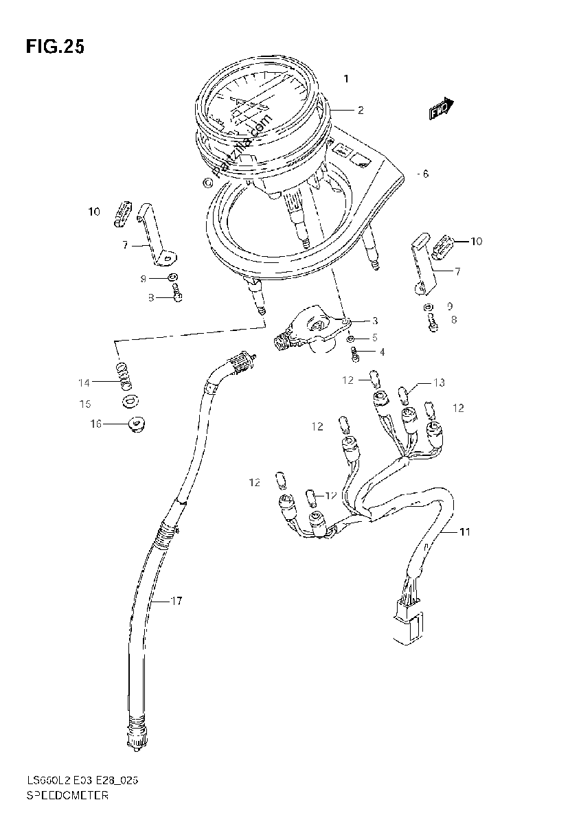 Diagrama de SPEEDOMETER E28