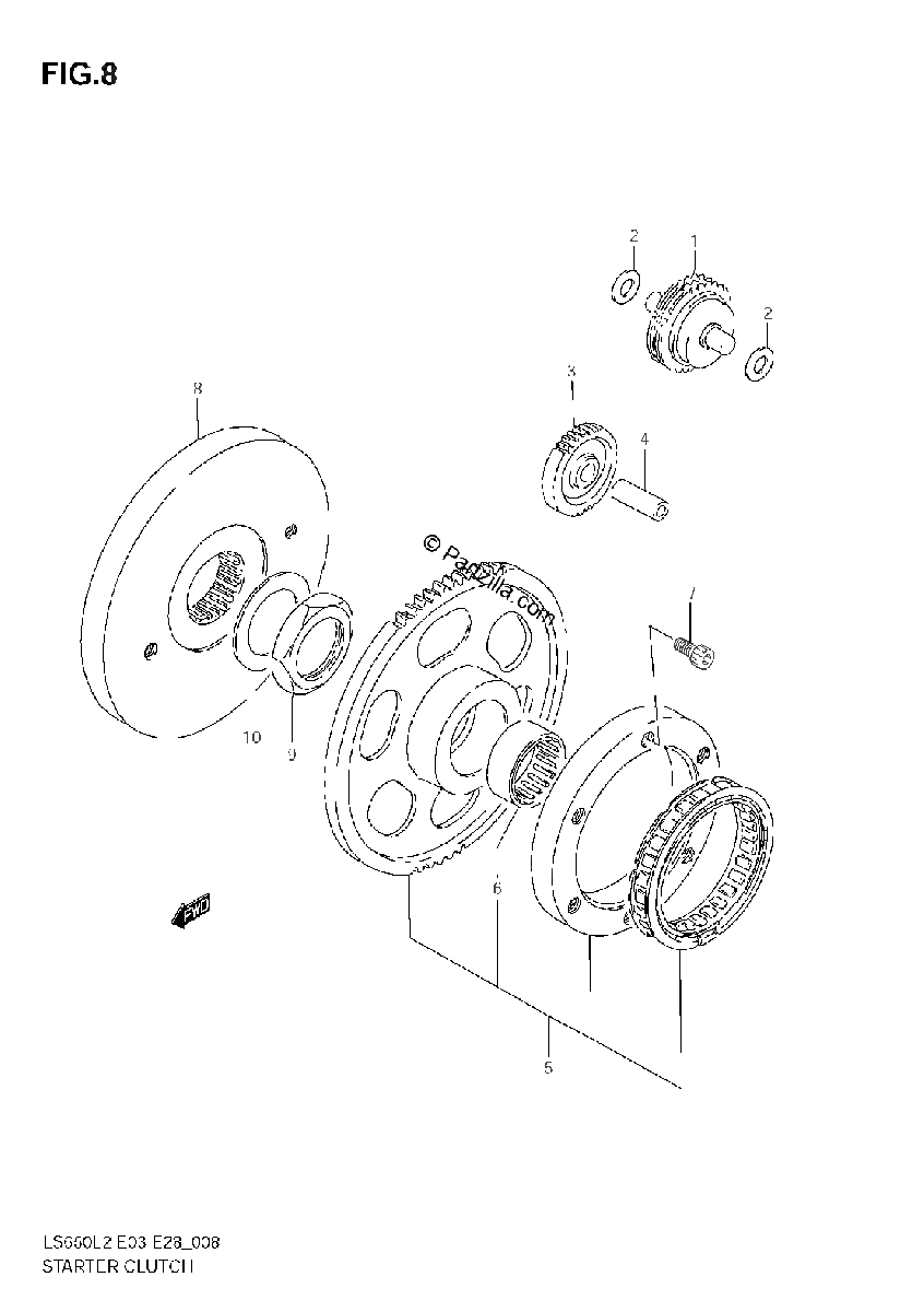 Diagrama de STARTER CLUTCH