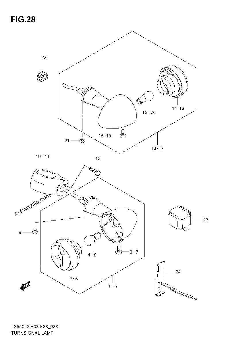Diagrama de TURN SIGNAL LAMP