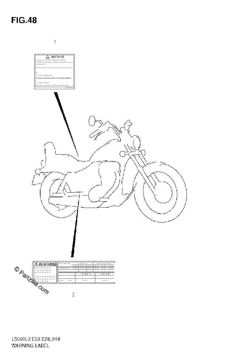 Diagrama de WARNING LABEL E28