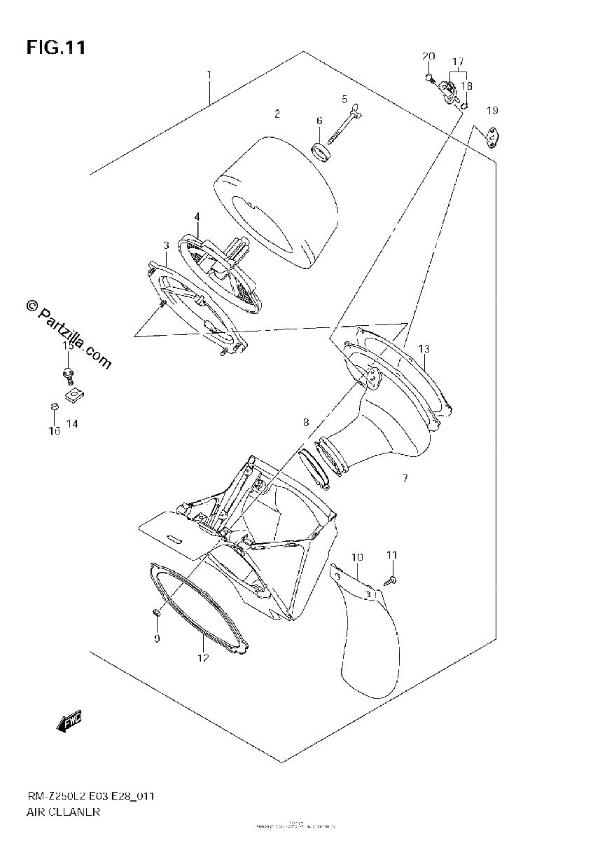 Diagrama de AIR CLEANER