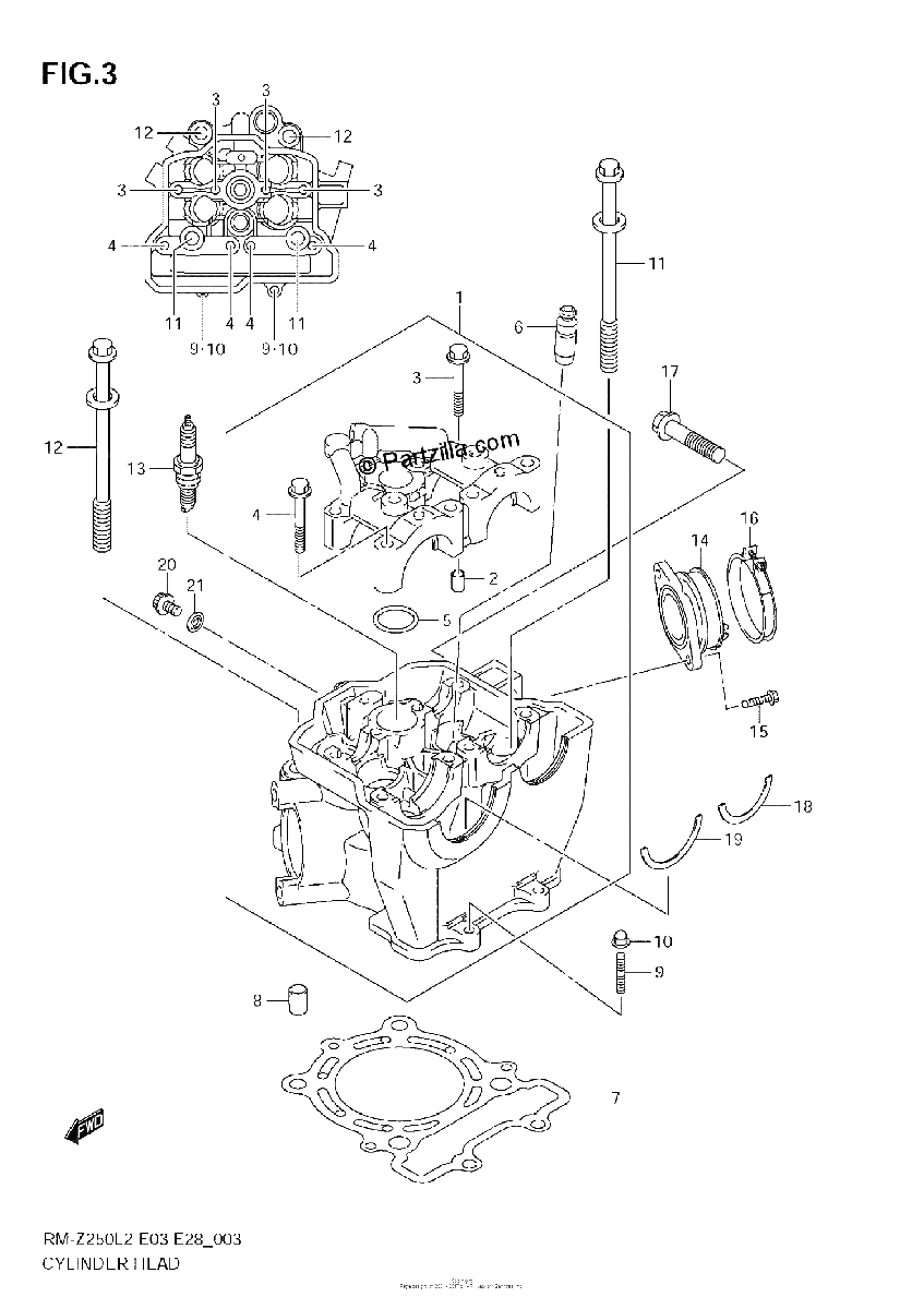Diagrama de CYLINDER HEAD