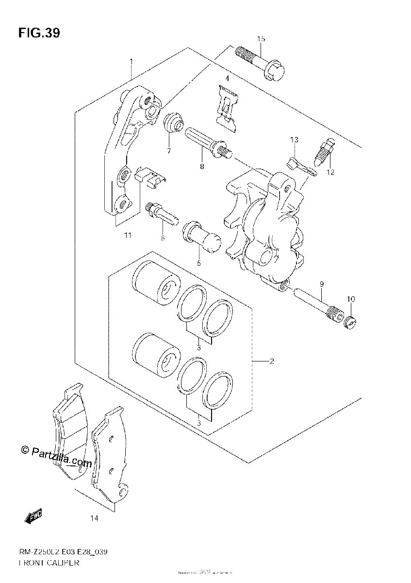 Diagrama de FRONT CALIPER