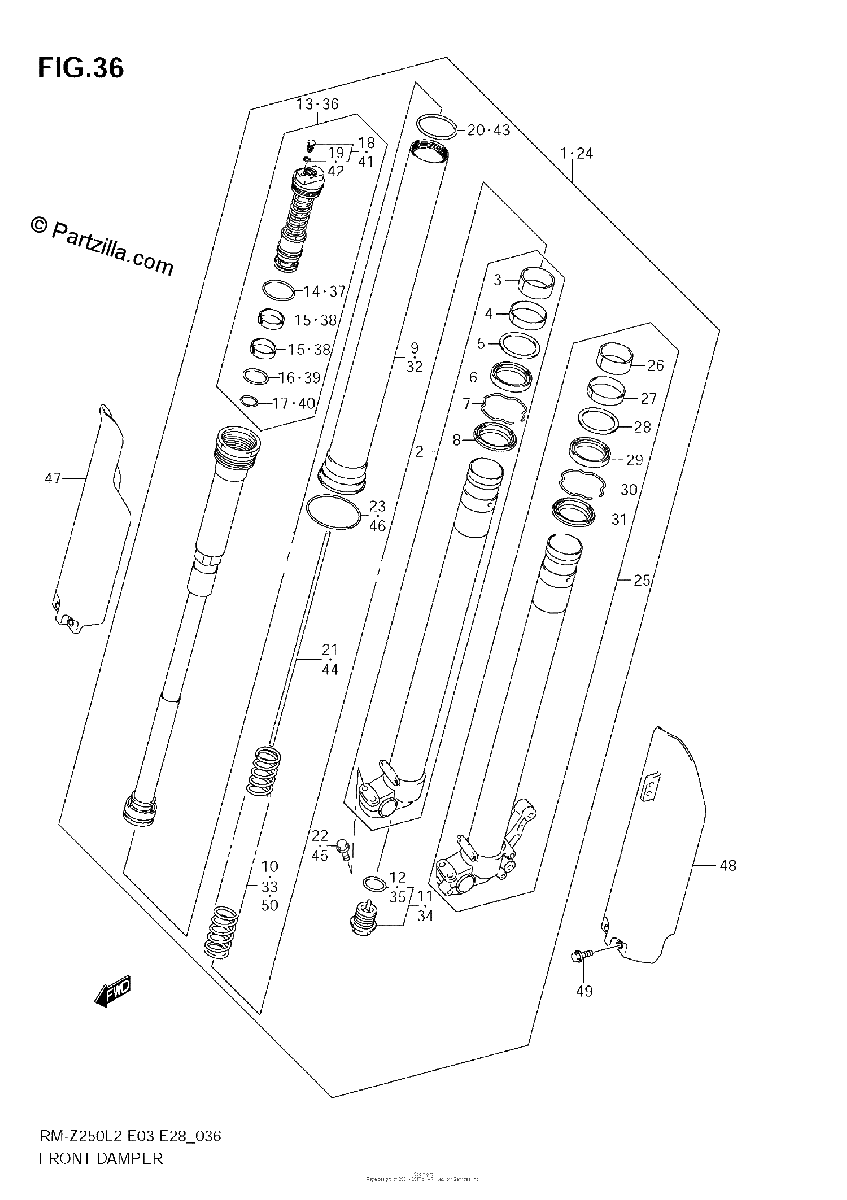 Diagrama de FRONT DAMPER