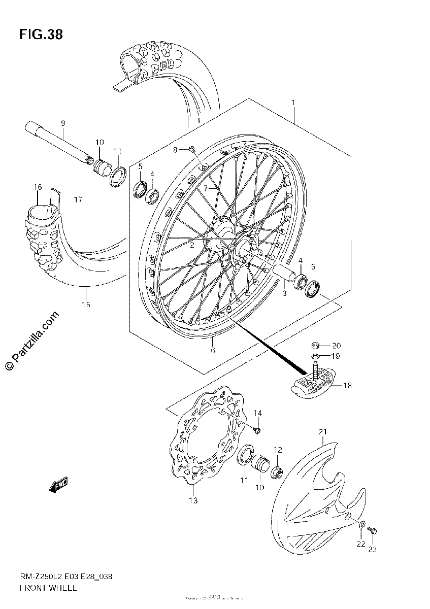 Diagrama de FRONT WHEEL