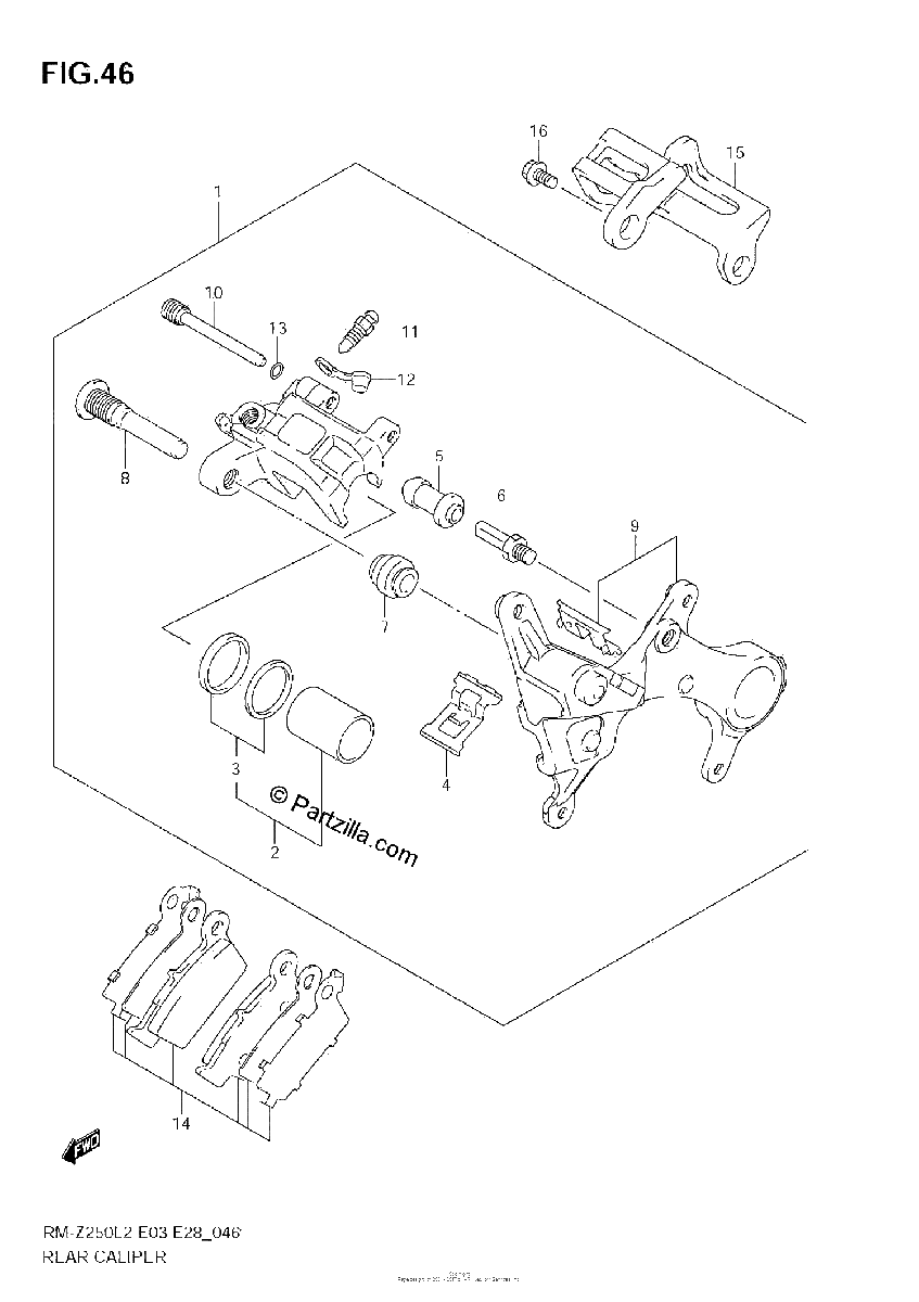 Diagrama de REAR CALIPER