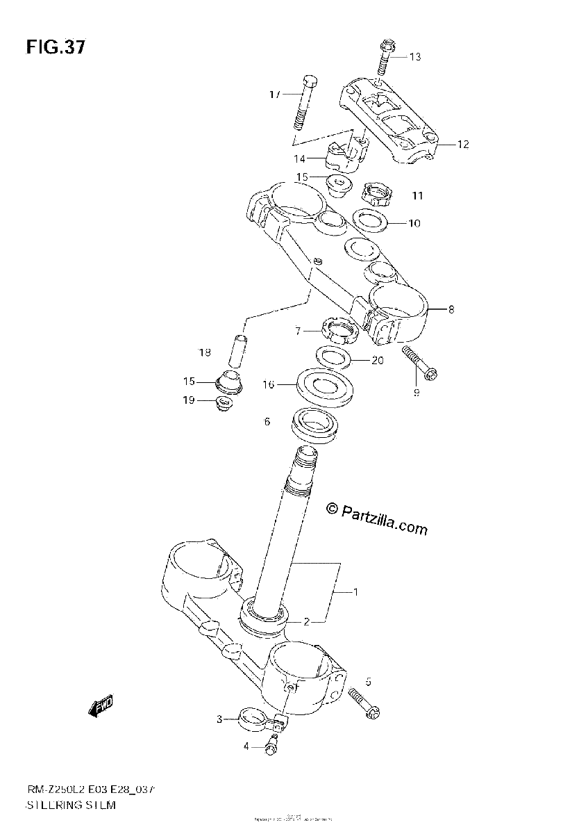 Diagrama de STEERING STEM