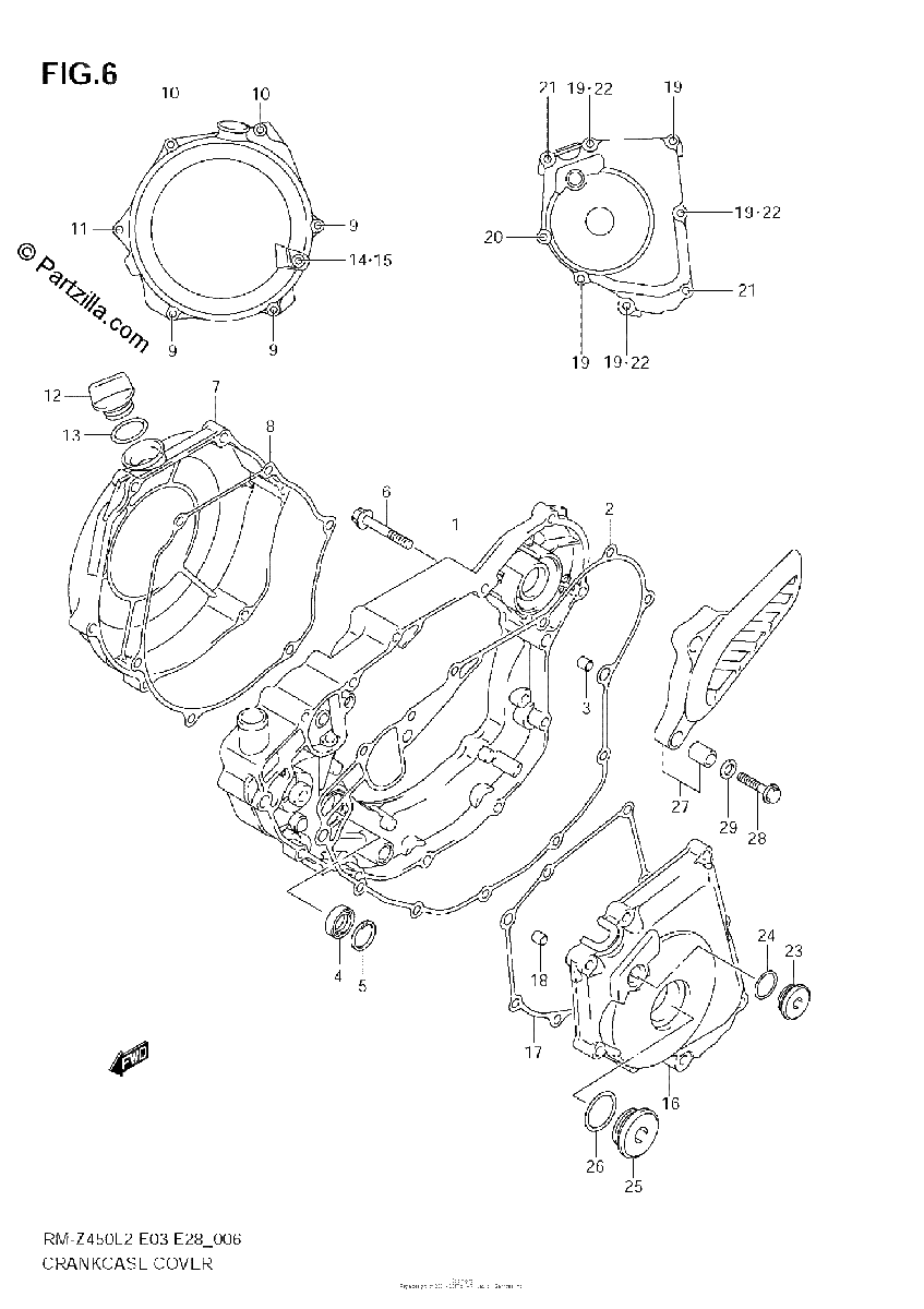 Diagrama de CRANKCASE COVER