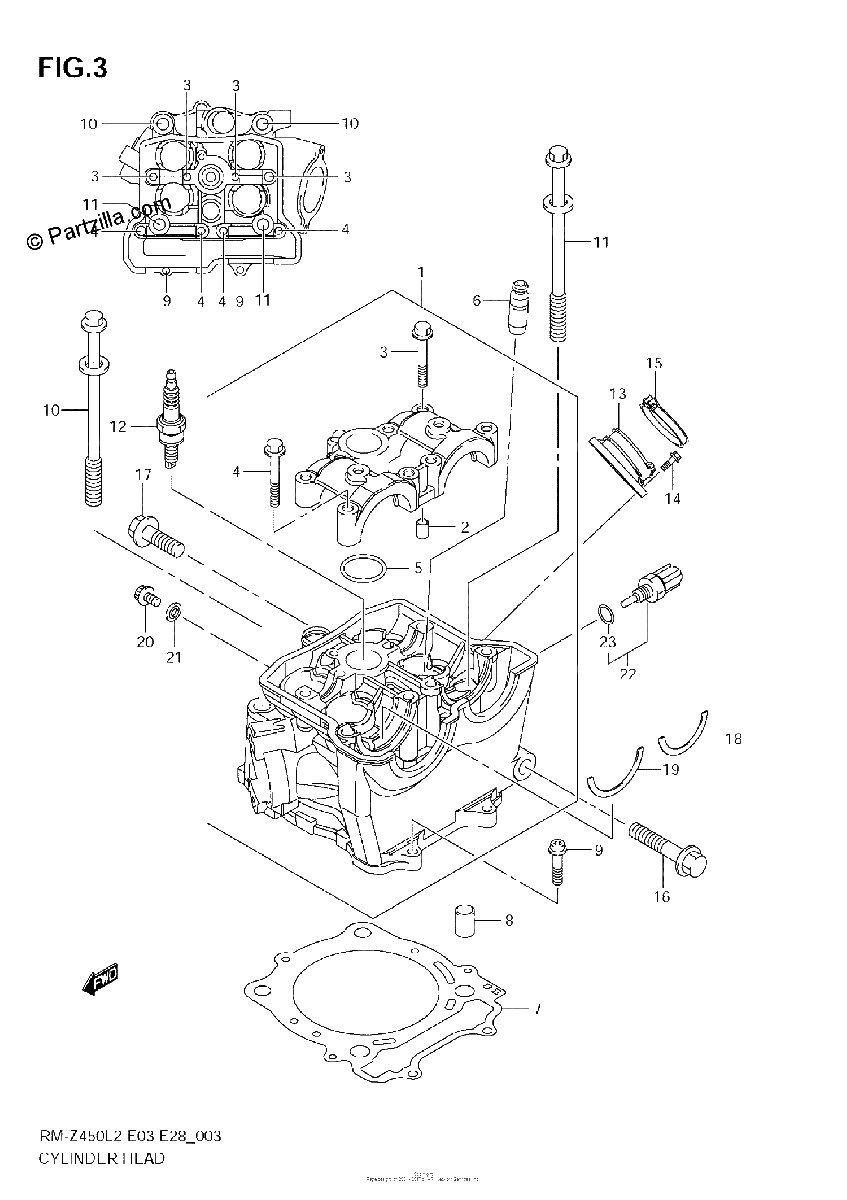 Diagrama de CYLINDER HEAD