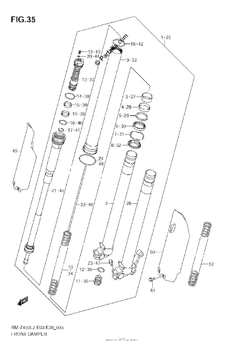 Diagrama de FRONT DAMPER