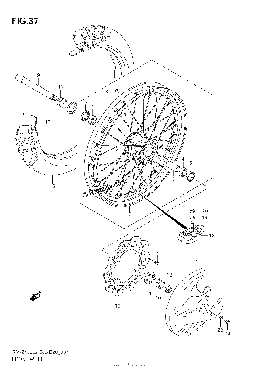 Diagrama de FRONT WHEEL