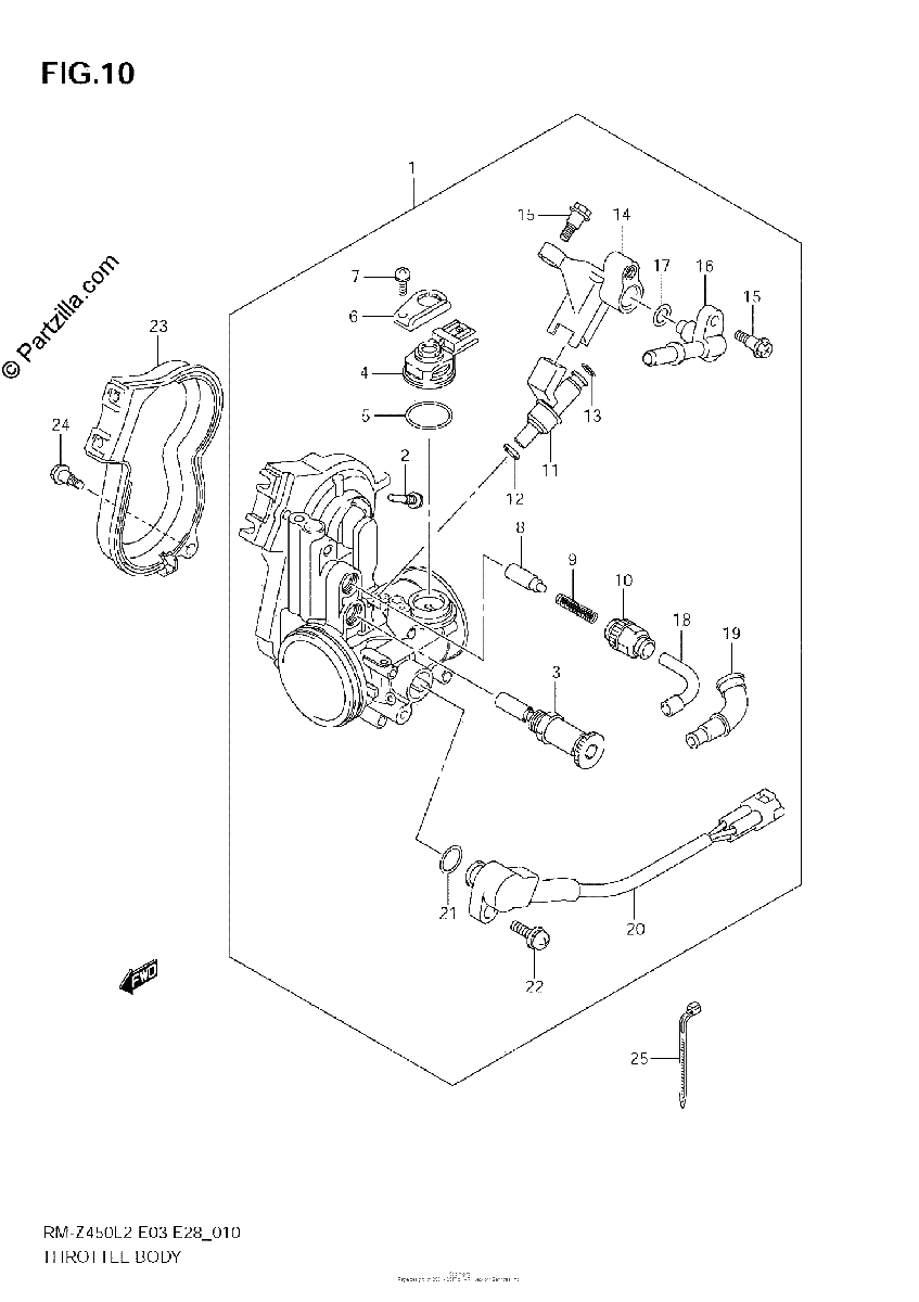 Diagrama de THROTTLE BODY