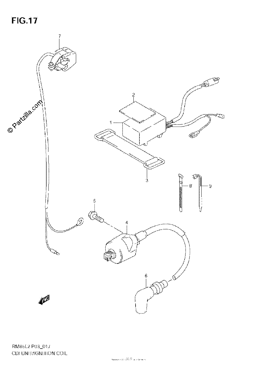 Diagrama de CDI UNIT IGNITION COIL