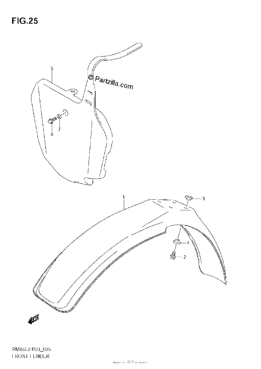 Diagrama de FRONT FENDER