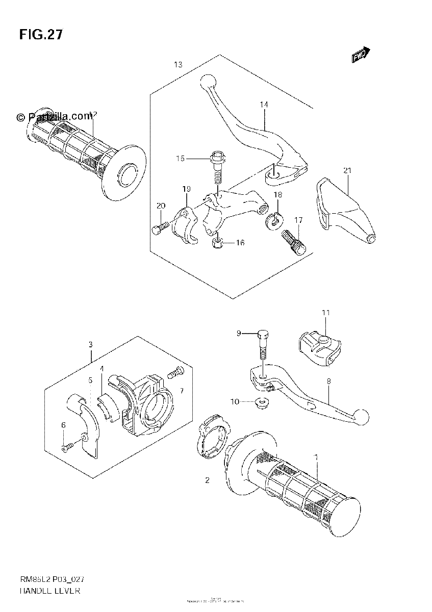 Diagrama de HANDLE LEVER