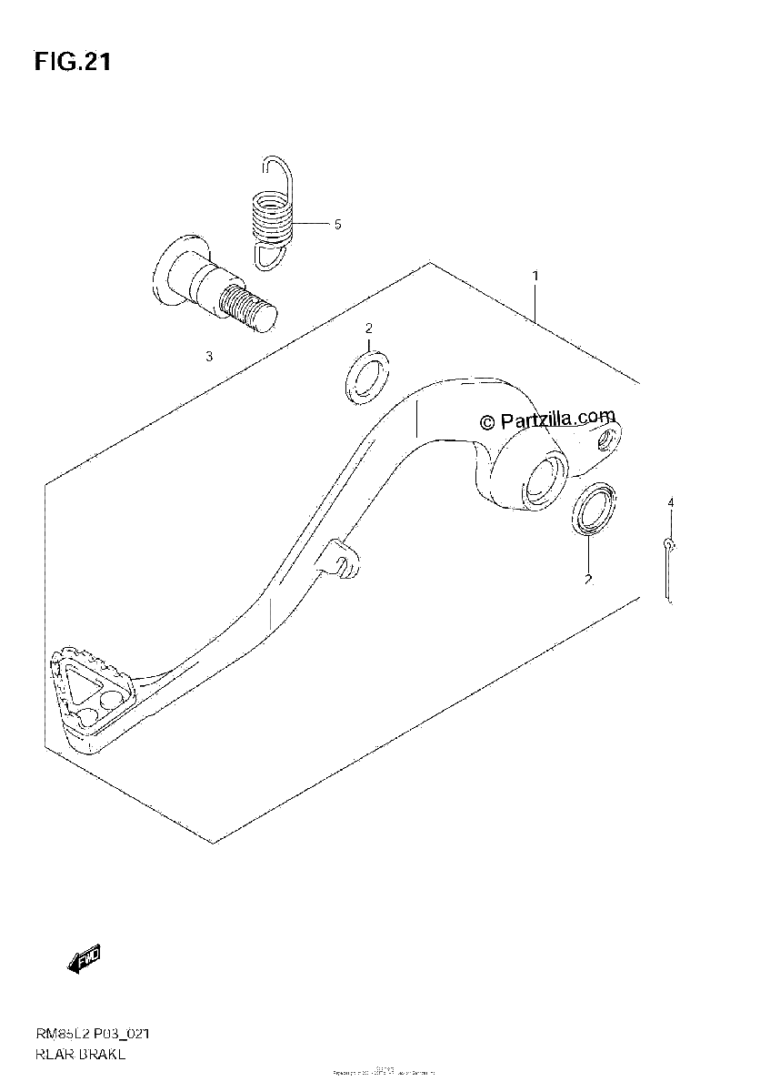 Diagrama de REAR BRAKE