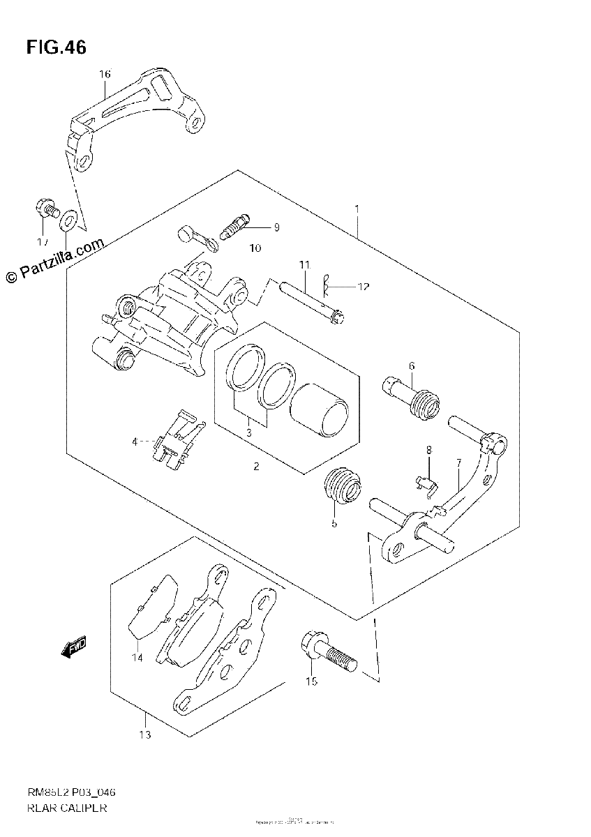 Diagrama de REAR CALIPER