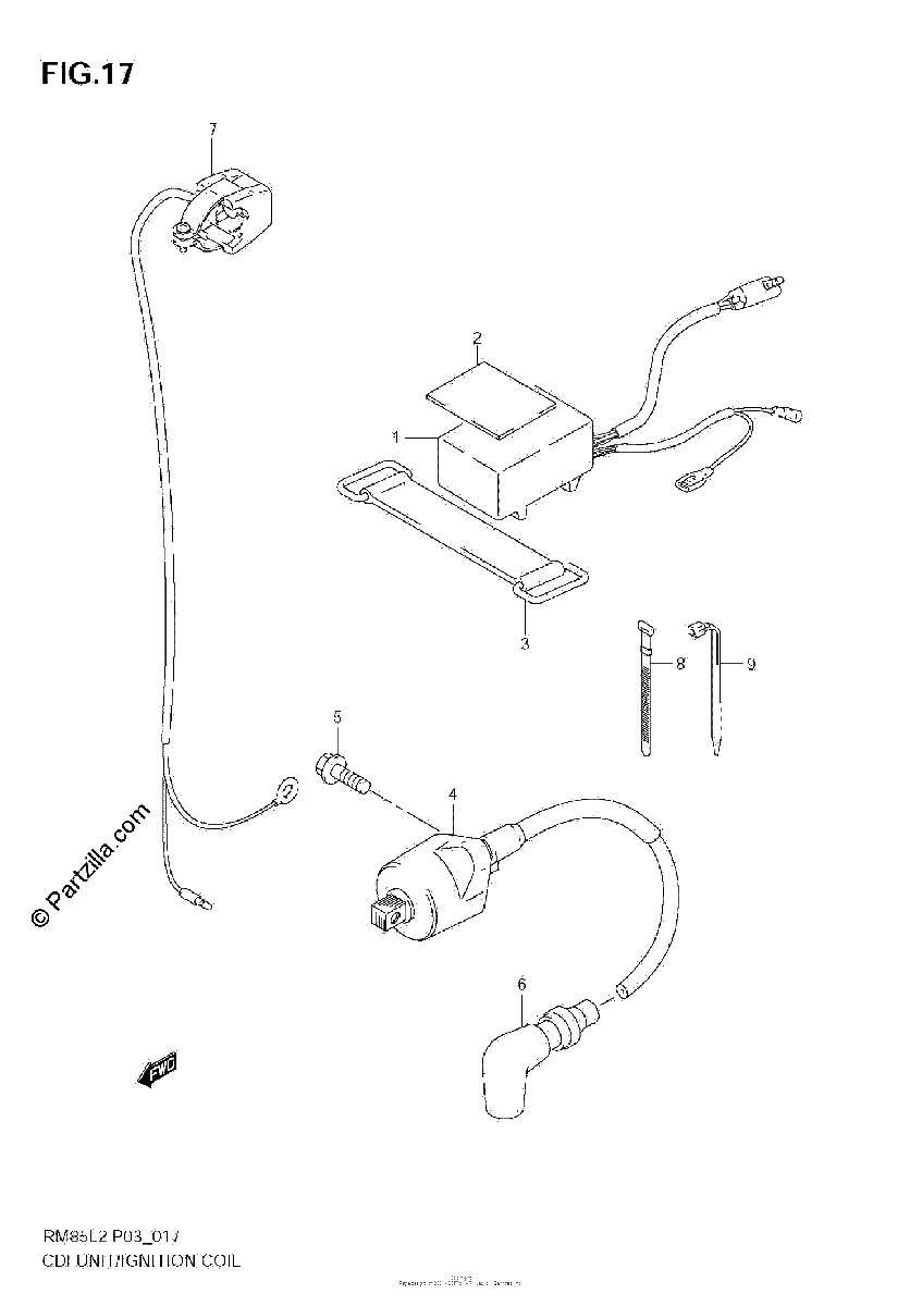 Diagrama de CDI UNIT IGNITION COIL