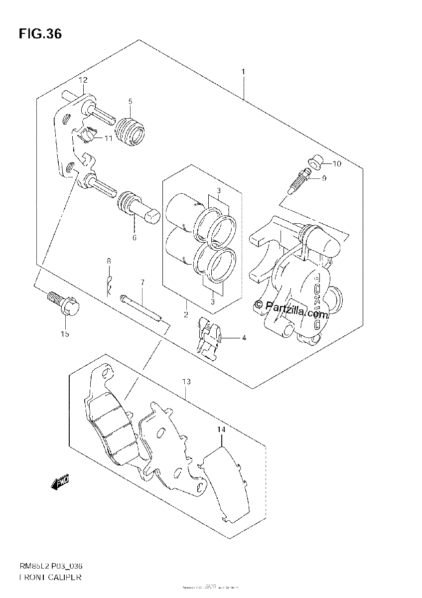 Diagrama de FRONT CALIPER