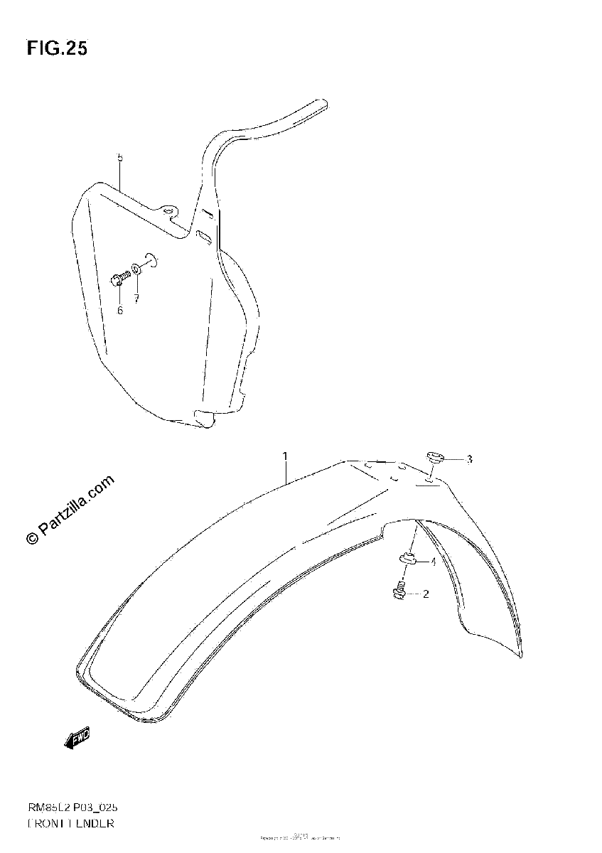 Diagrama de FRONT FENDER