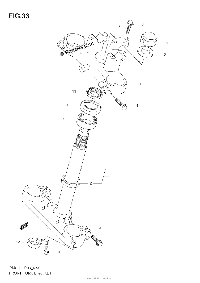 Diagrama de FRONT FORK BRACKET