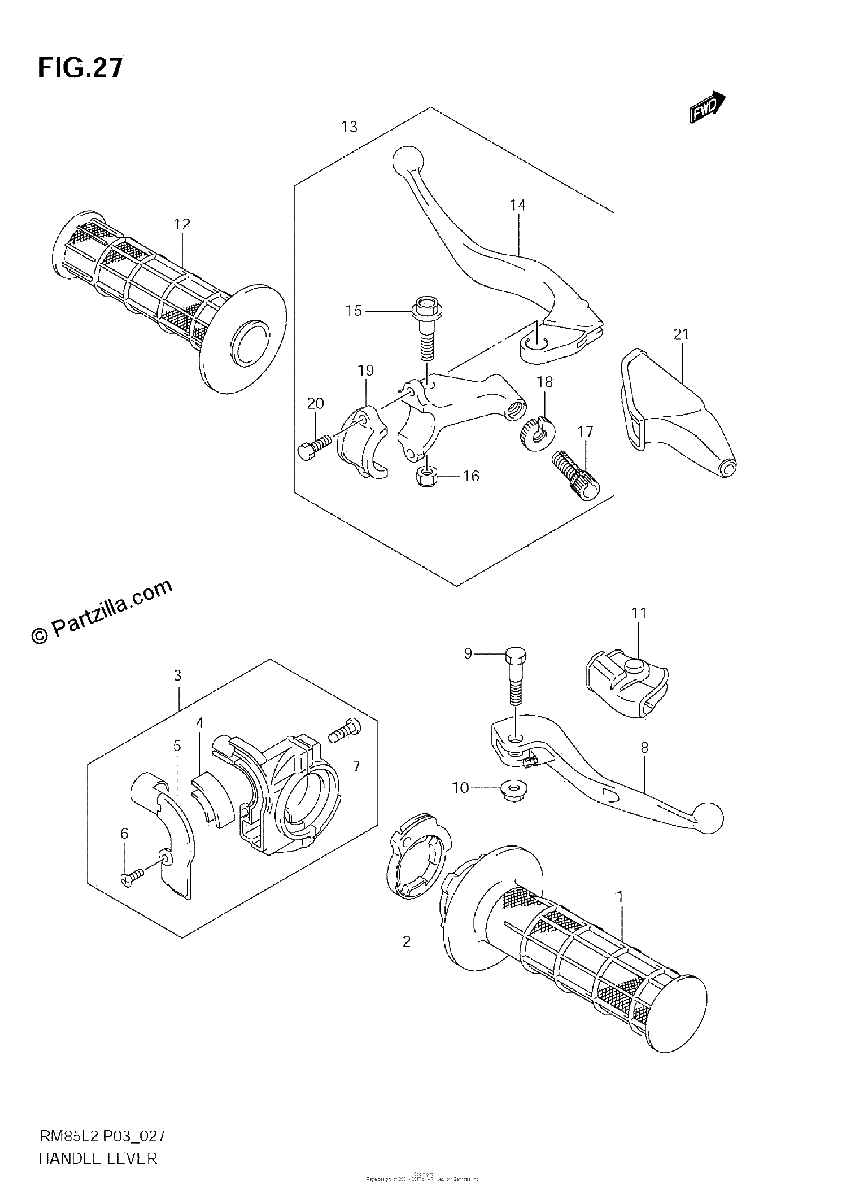 Diagrama de HANDLE LEVER