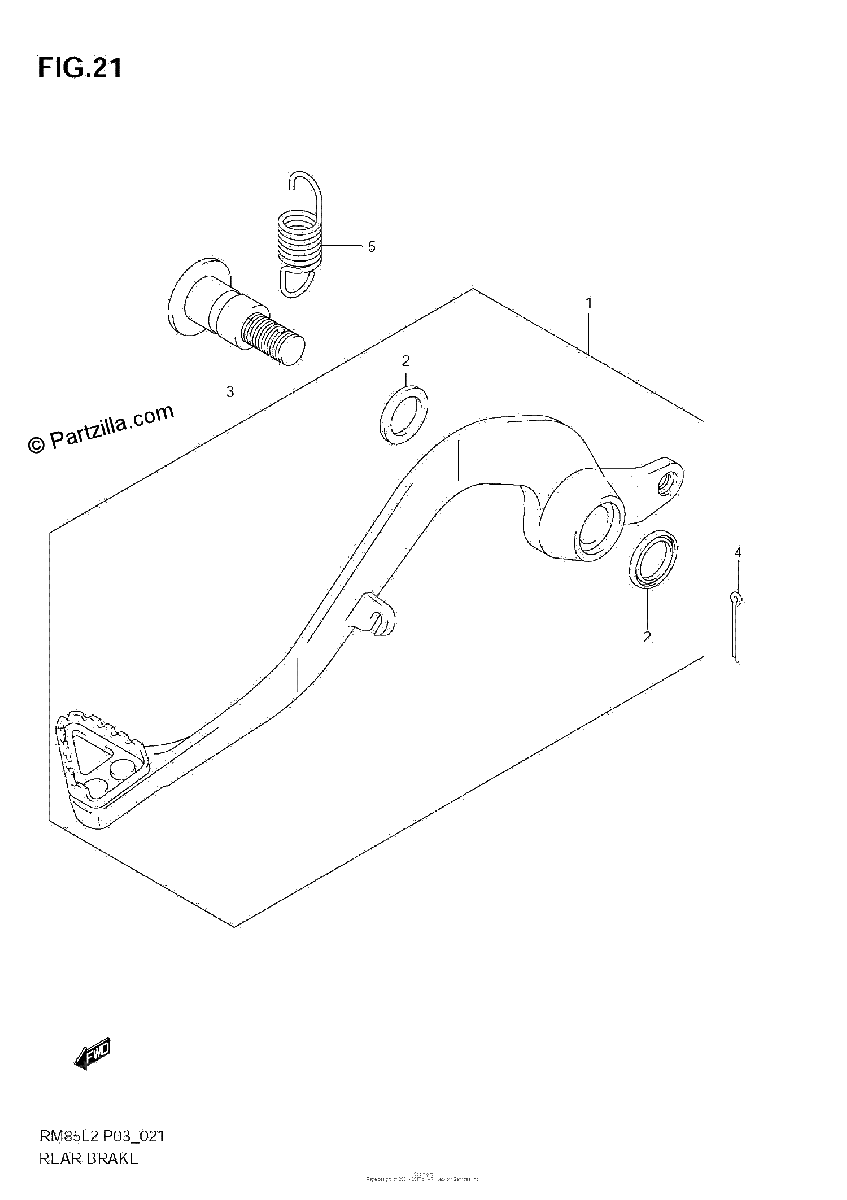 Diagrama de REAR BRAKE