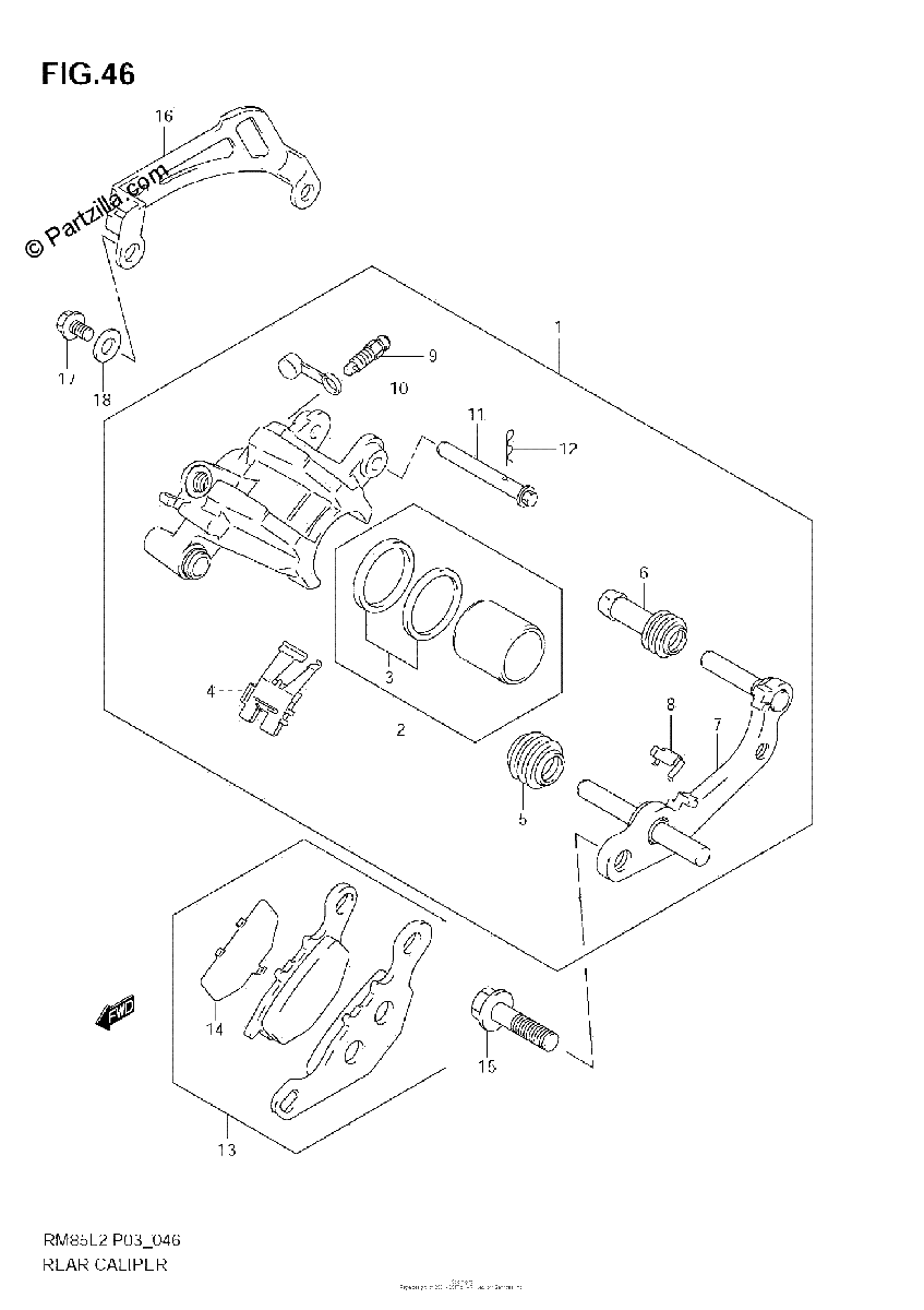 Diagrama de REAR CALIPER